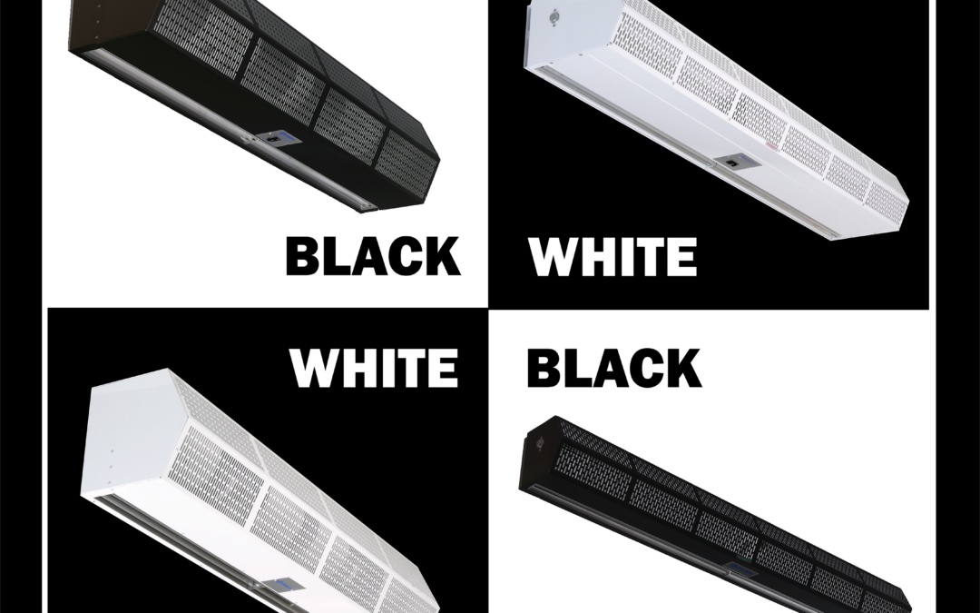 Berner Air Curtains:  Black & White Now Standard